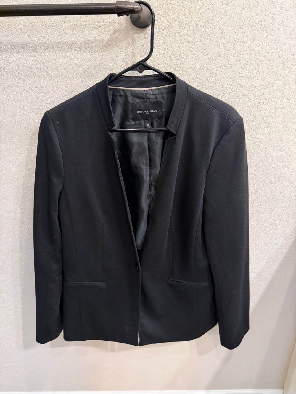 Banana Republic Black Open-Front Blazer